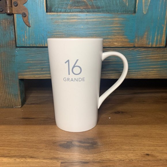 Starbucks 2011 Grande White Tall Ceramic 16 Ounce